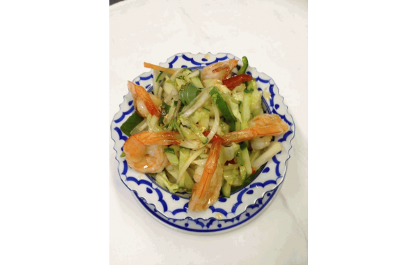 L7 Salade aux crevettes et à la citronnelle